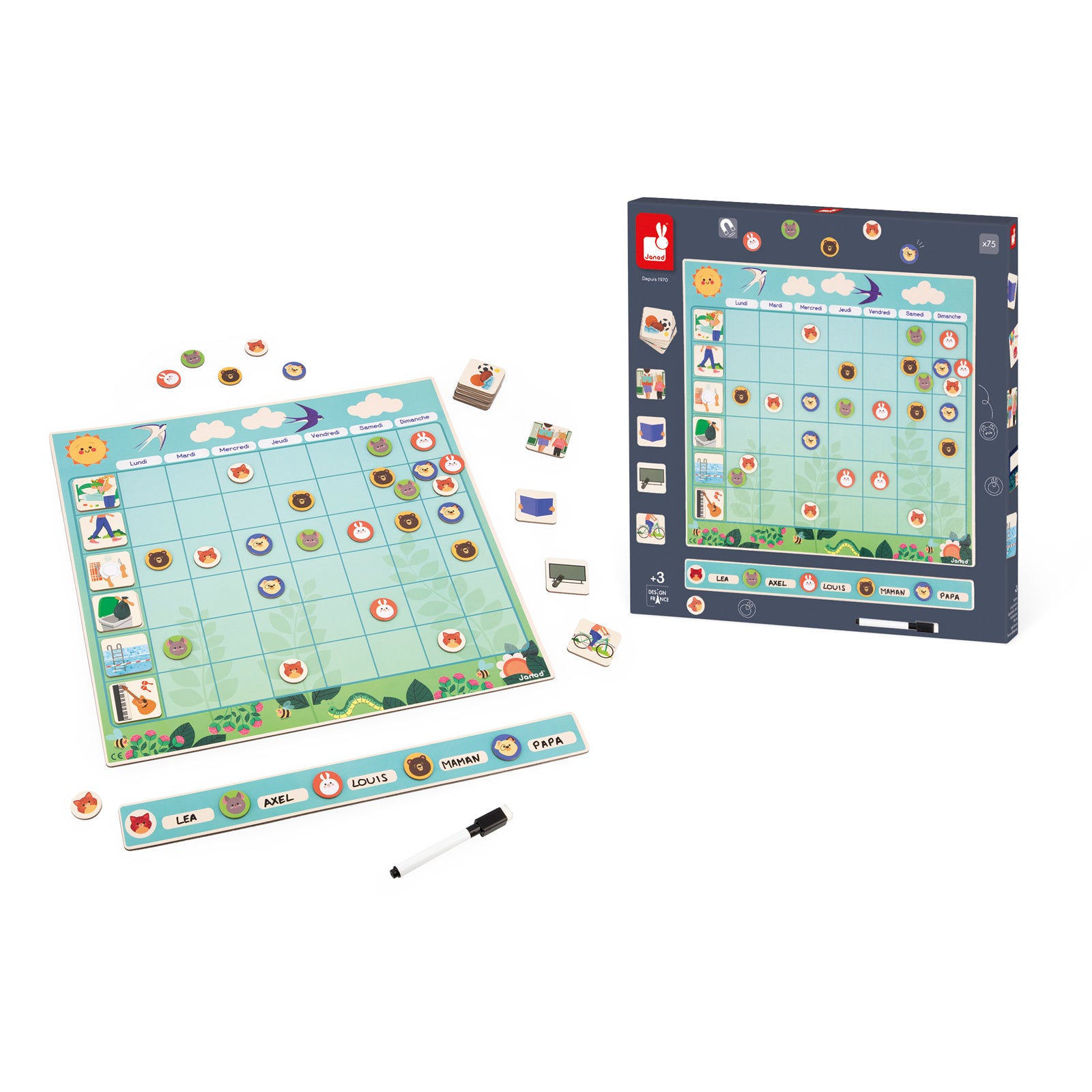 Janod Magneetbord - Weekplanning, Janod