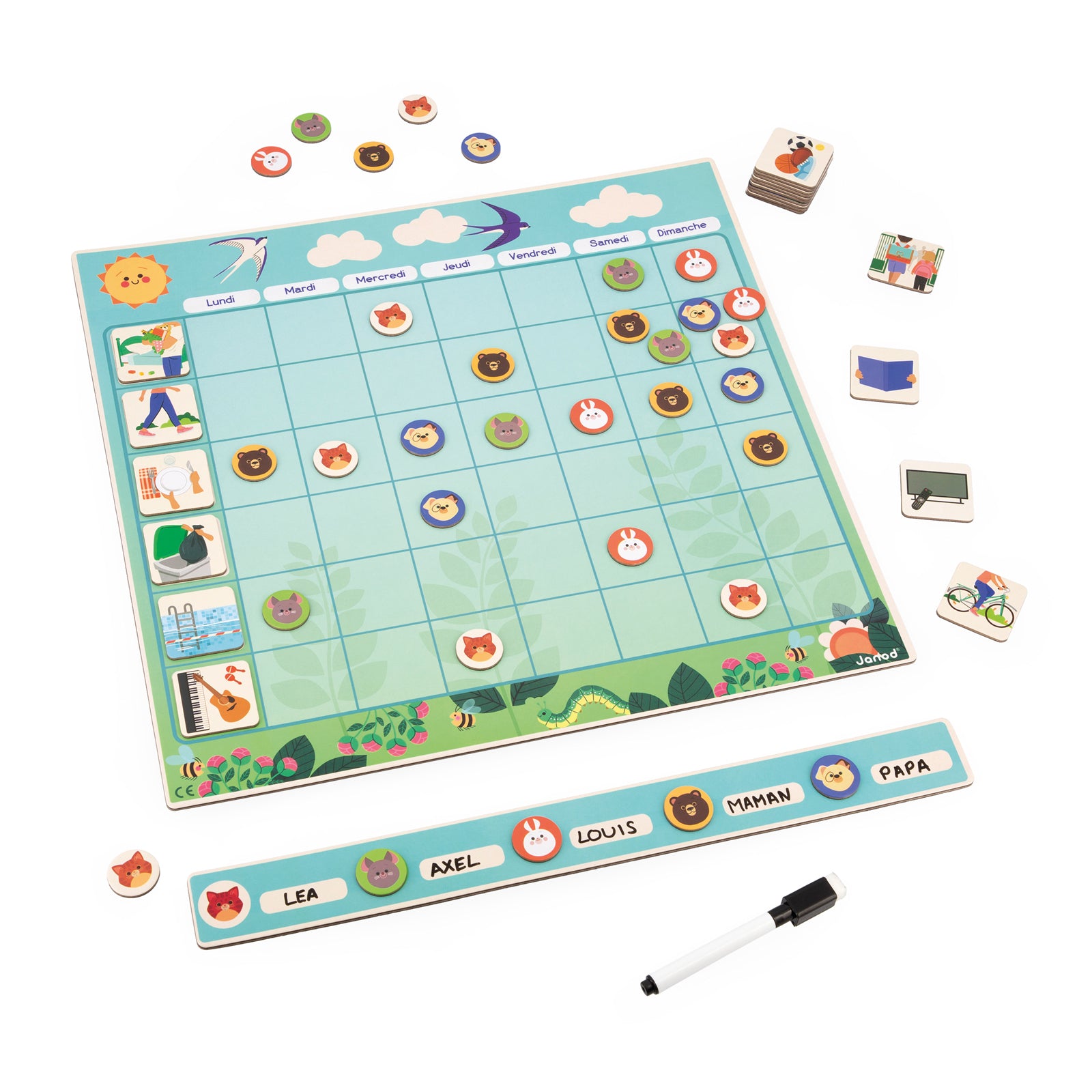 Janod Magneetbord - Weekplanning, Janod