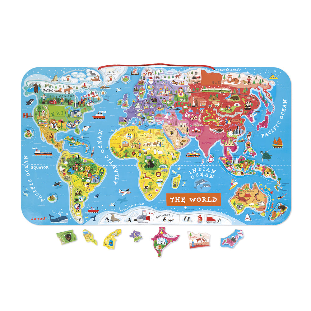 Janod Magneetbord - De Wereld (Eng), Janod