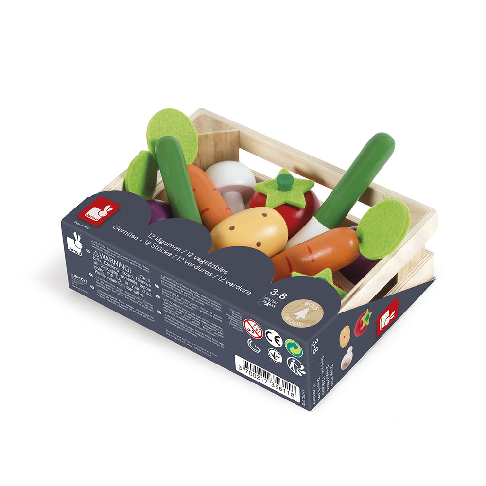 Janod In De Keuken - Krat Groenten (12-Delig), Janod