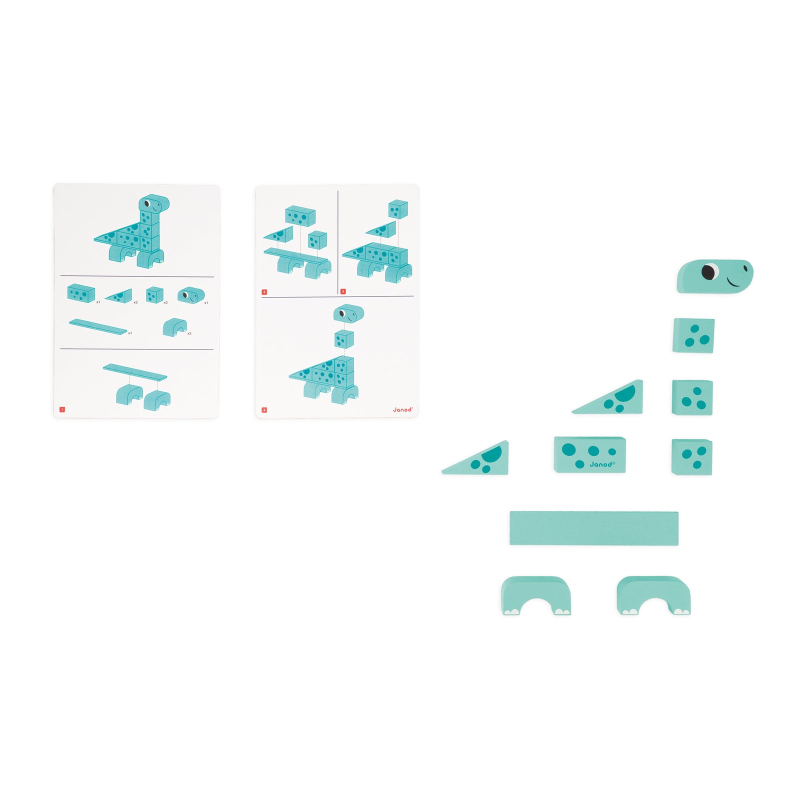 Janod Dino - Cubicosaurus Blokkenset, Janod
