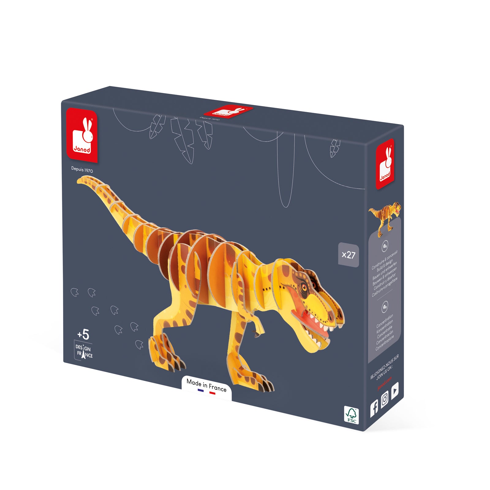 Janod Dino - 3D-Puzzel T-Rex, Janod
