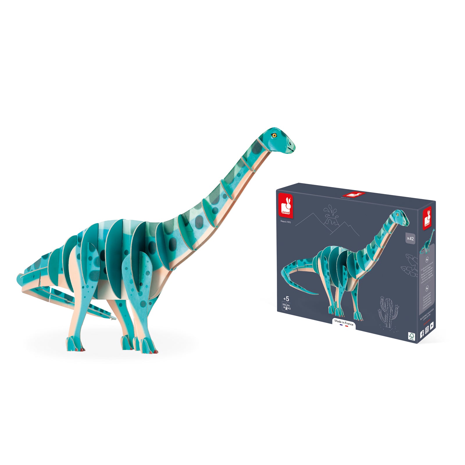 Janod Dino - 3D-Puzzel Diplodocus, Janod