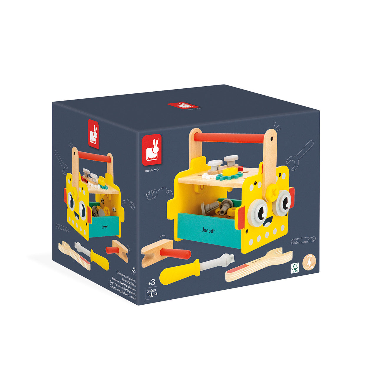 Janod Brico'Kids - Gereedschapskist Robot, Janod