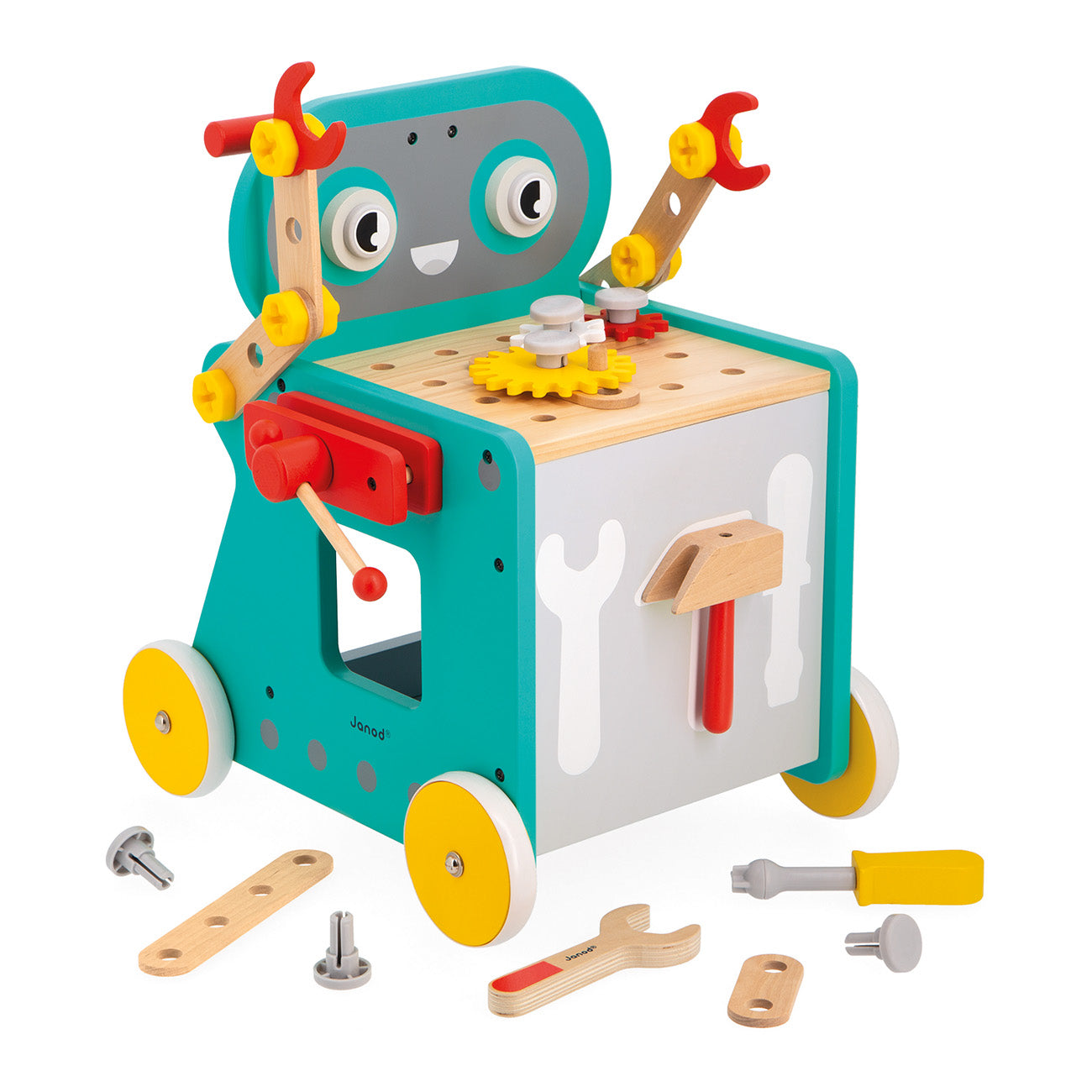 Janod Brico'Kids - Robotwagen Robot, Janod