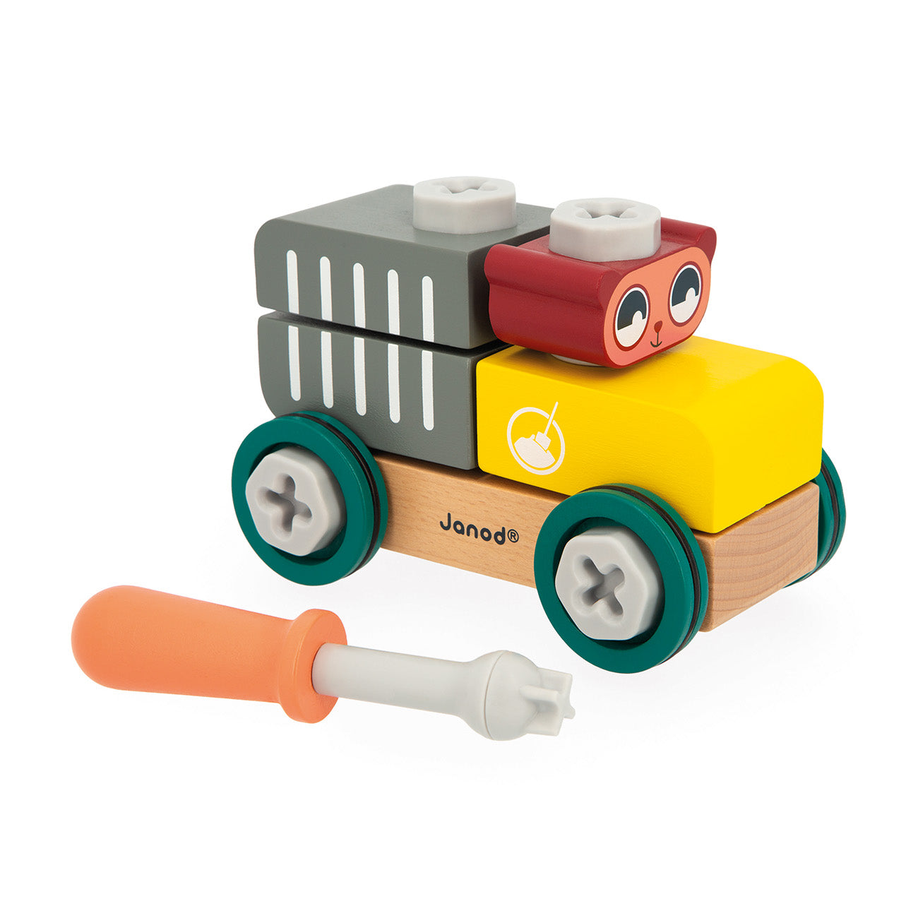 Janod Brico'Kids - Wagen Met Beer, Janod