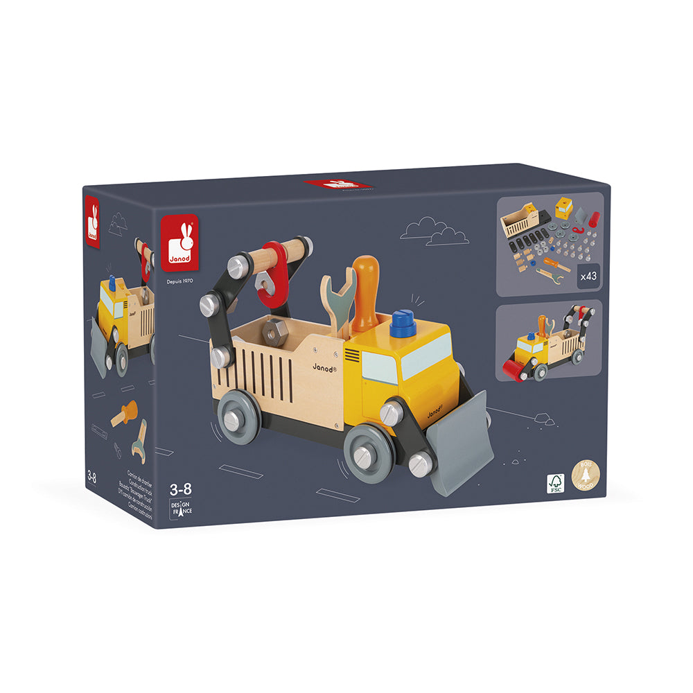 Janod Brico'Kids - Vrachtwagen Wegwerker, Janod