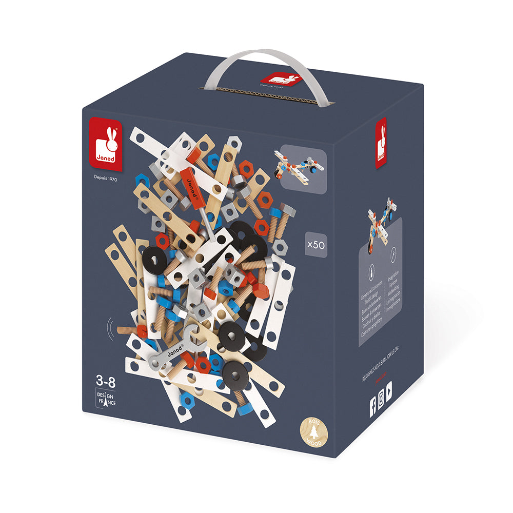 Janod Brico'Kids - Doos 50 Onderdelen, Janod