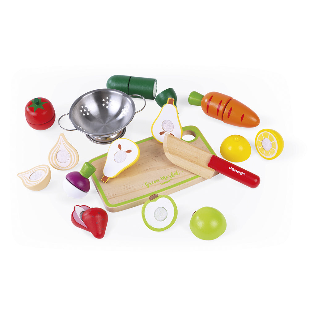 Janod Green Market - Groente En Fruit Maxi Set, Janod