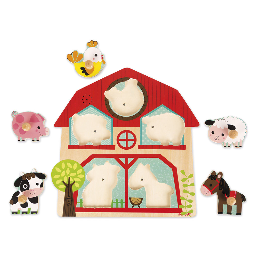 Janod Muzikale Puzzel - De Vrienden Van De Boerderij, Janod
