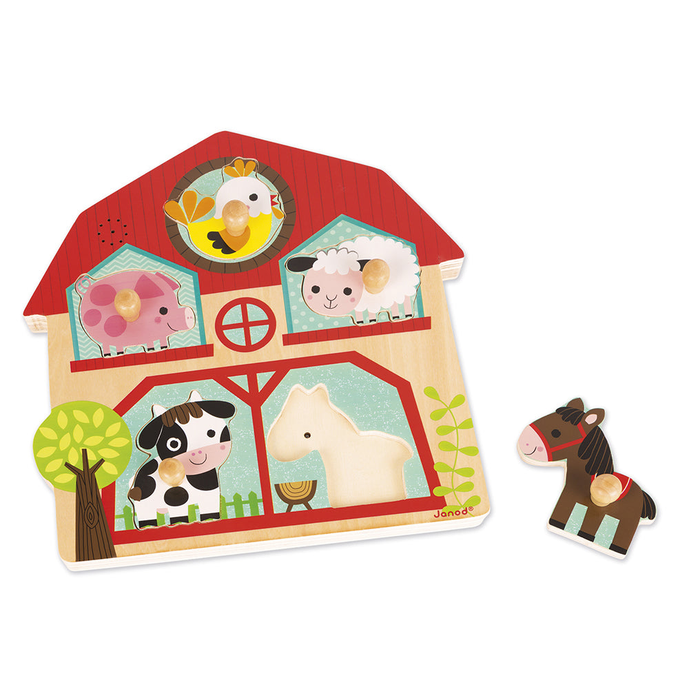 Janod Muzikale Puzzel - De Vrienden Van De Boerderij, Janod