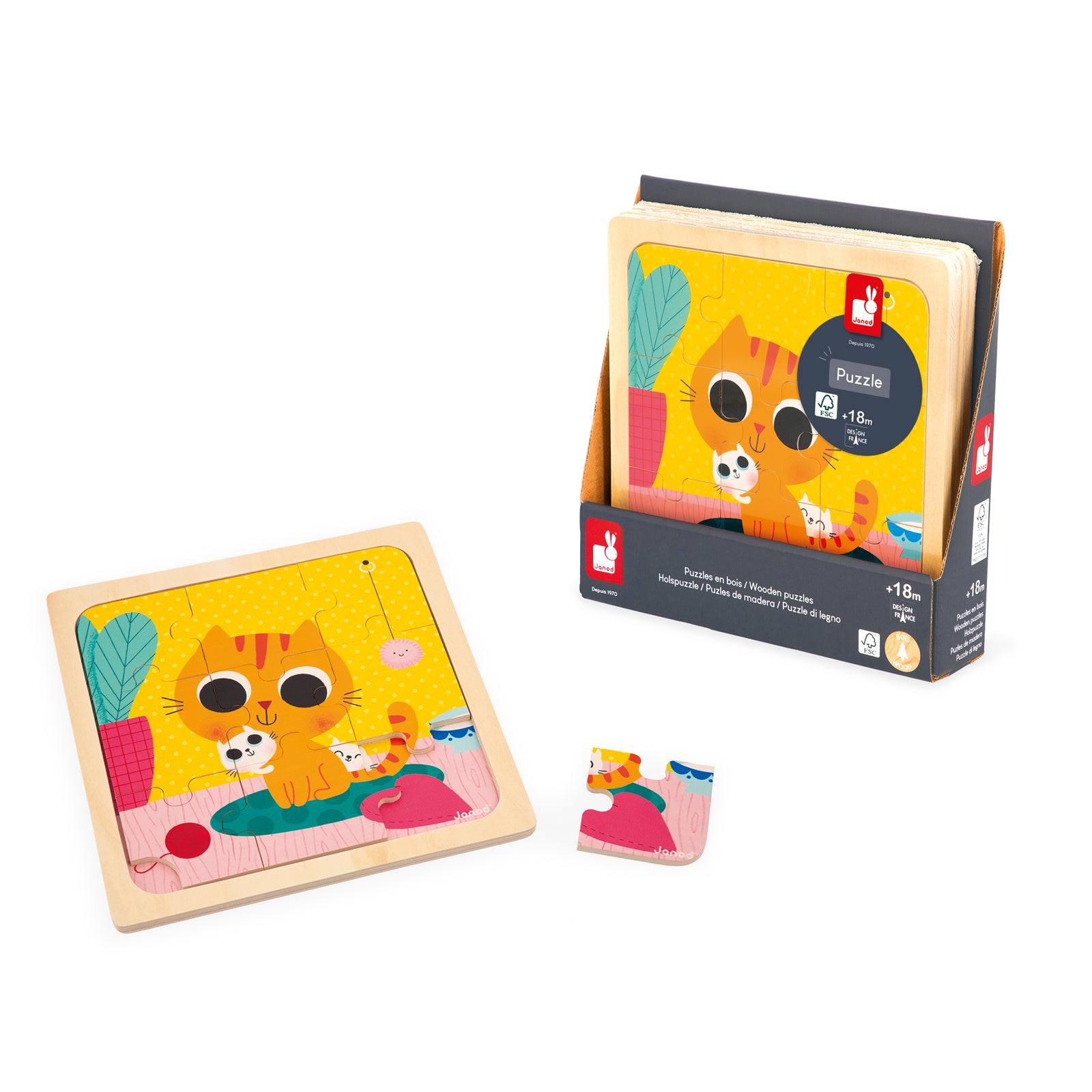 Janod Puzzel - Kat Peanut, Janod