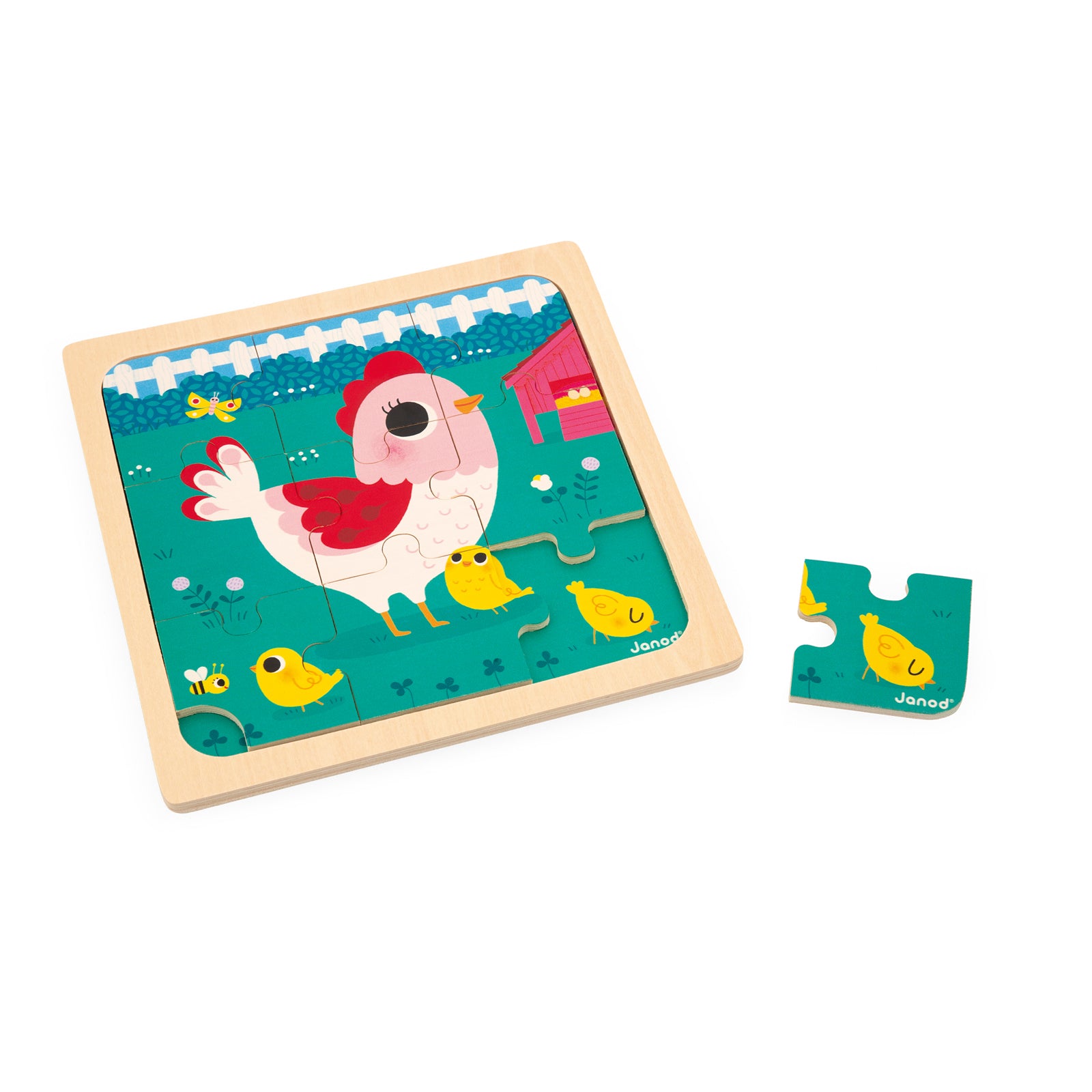 Janod Puzzelset - 3 Puzzels Met 9 Stukken, Janod