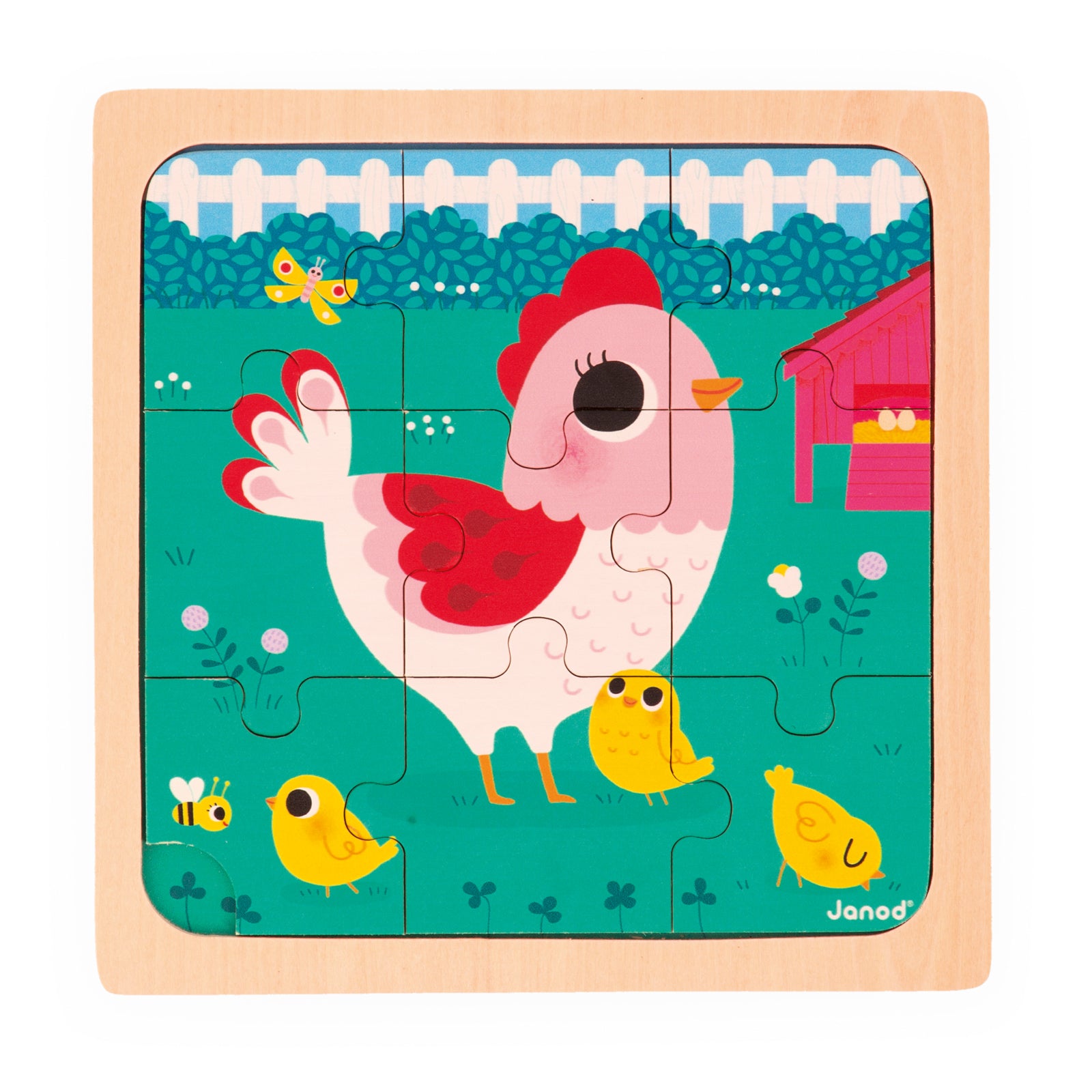 Janod Puzzelset - 3 Puzzels Met 9 Stukken, Janod