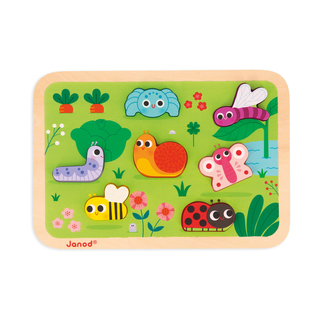 Janod Chunky Puzzel - De Tuin, Janod