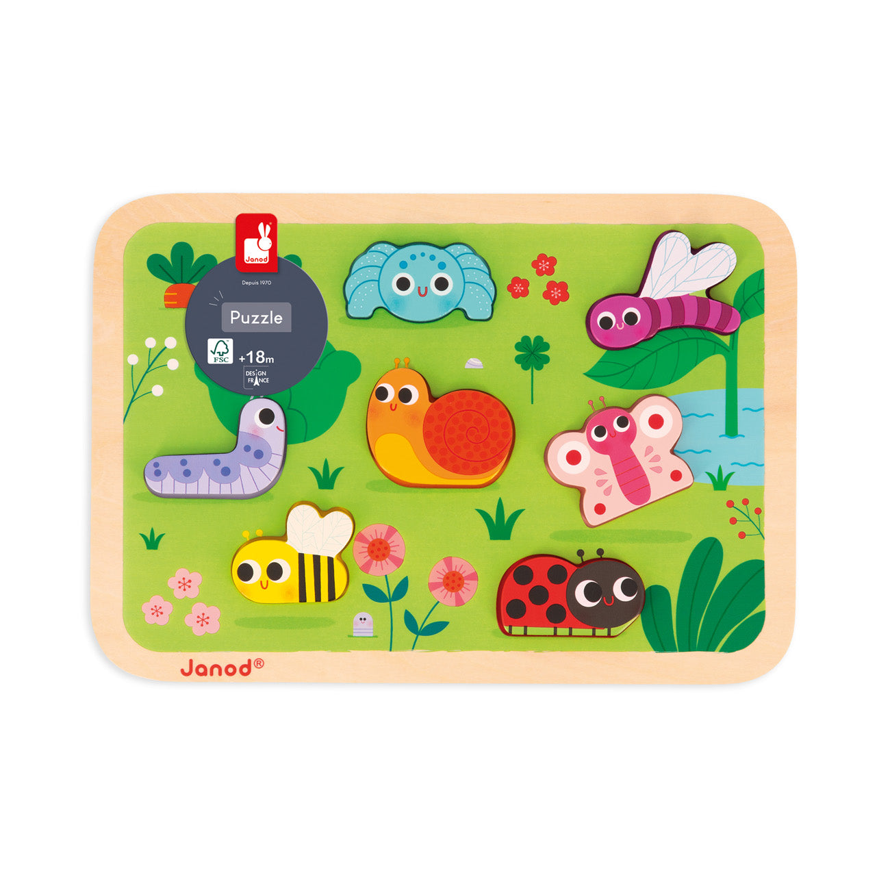 Janod Chunky Puzzel - De Tuin, Janod