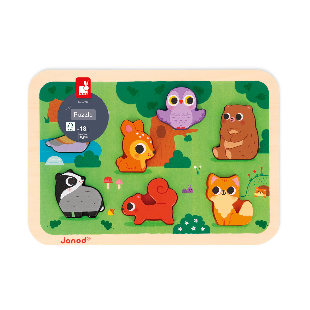 Janod Chunky Puzzel - Het Bos, Janod