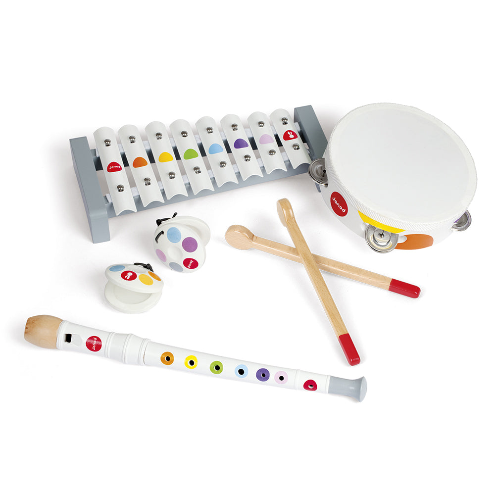Janod Confetti - Set Muziekinstrumenten Wit, Janod