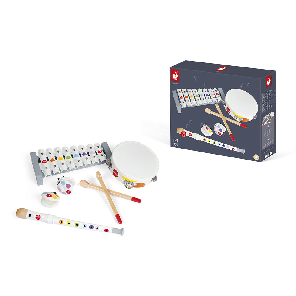Janod Confetti - Set Muziekinstrumenten Wit, Janod