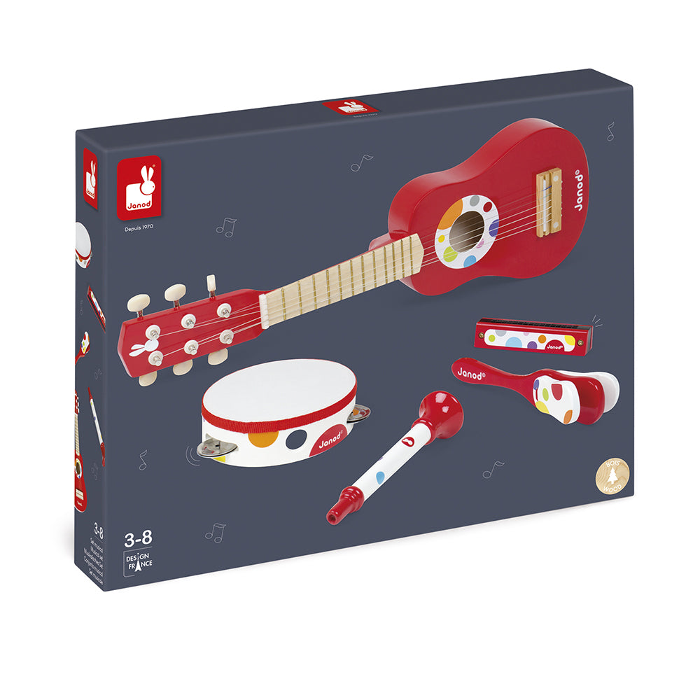 Janod Confetti - Muziekinstrumenten Set Rood, Janod