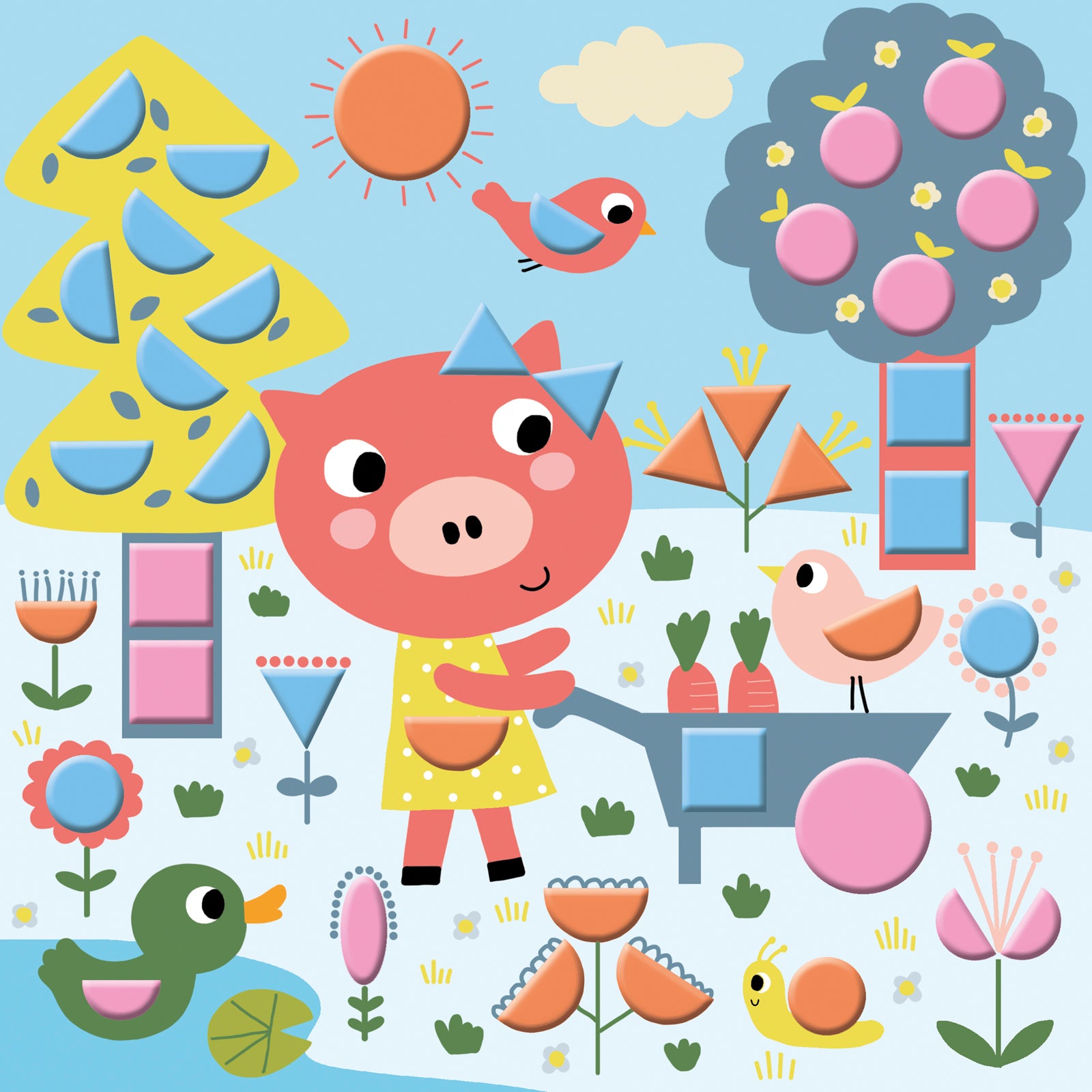 Janod Atelier - 3 Jaar - Geometrische Stickers, Janod