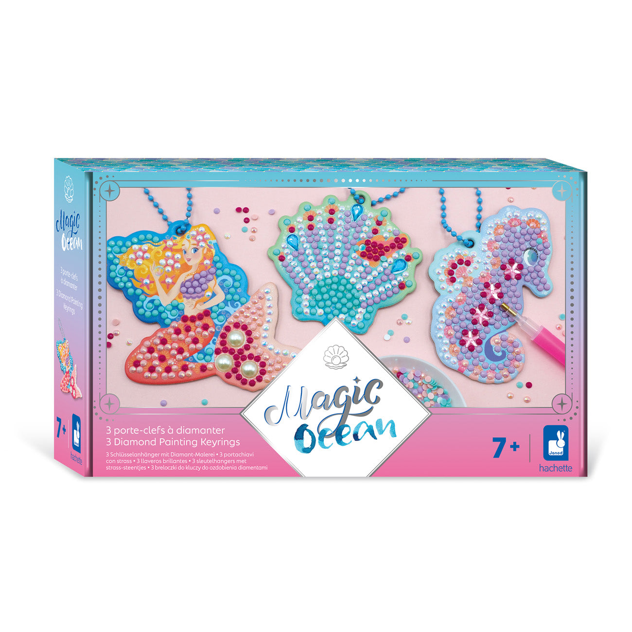 Janod Atelier - Magic Ocean - Sleutelhangers Met Strass, Janod
