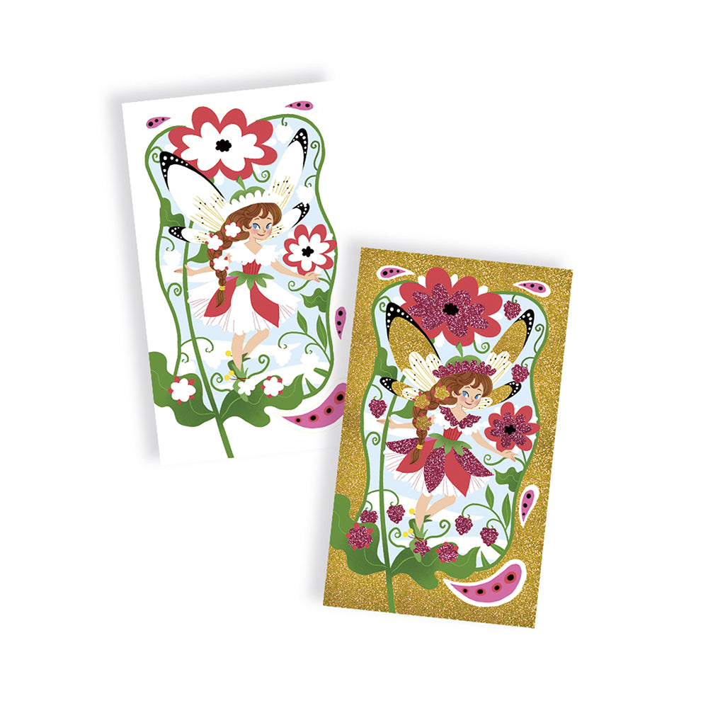 Janod Atelier - Glitterkaarten Elfjes, Janod