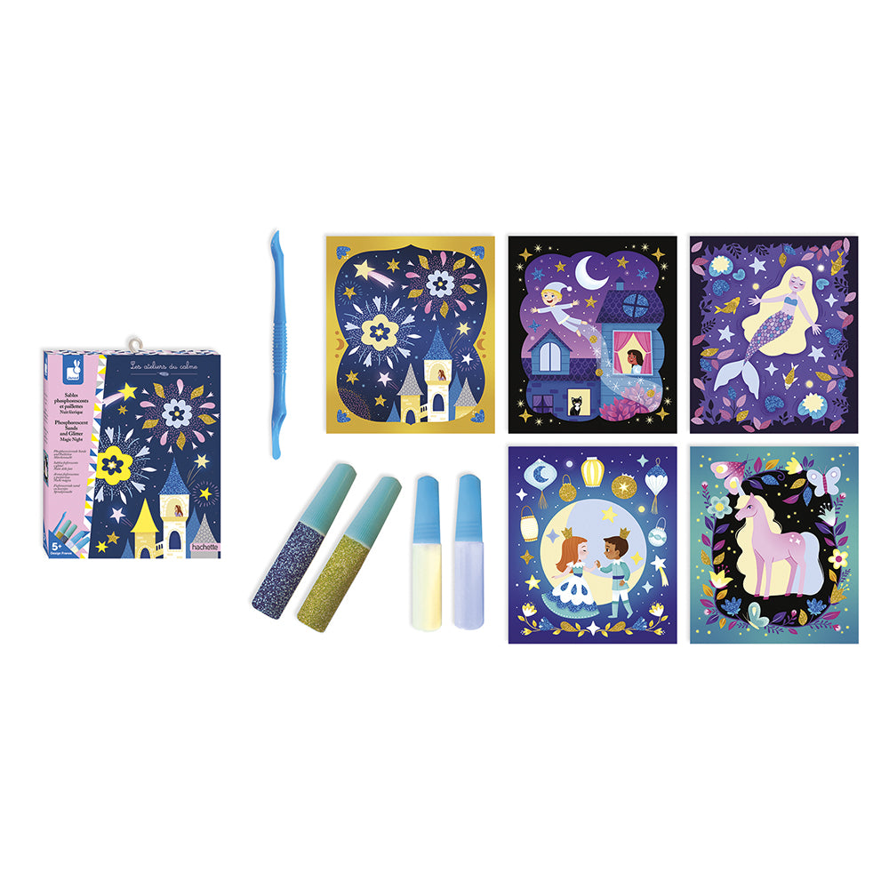 Janod Atelier - Glow In The Dark Zand En Glitter Nacht, Janod