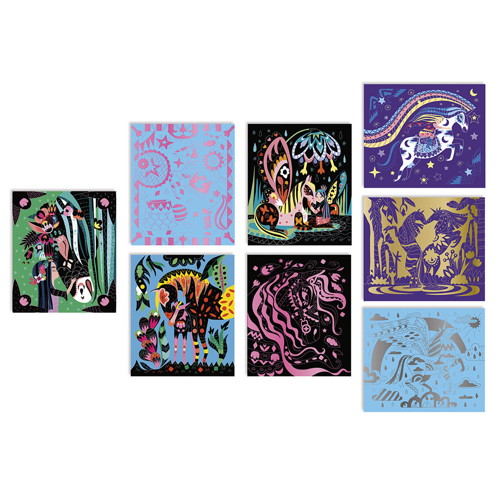 Janod Atelier - Scratch Art Paarden En Eenhoorns, Janod