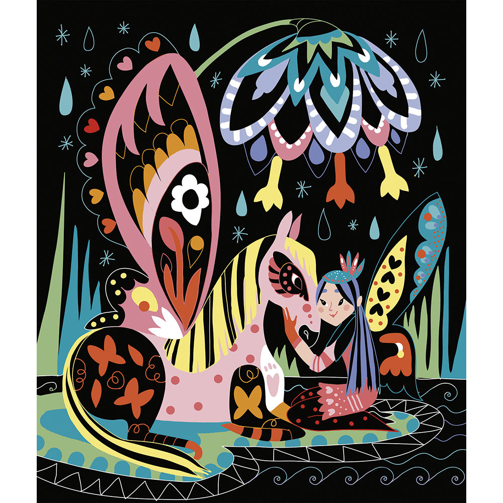 Janod Atelier - Scratch Art Paarden En Eenhoorns, Janod