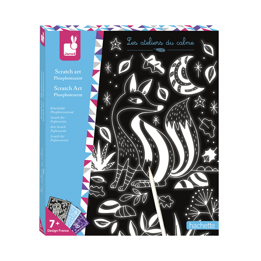 Janod Atelier - Scratch Art Glow In The Dark, Janod