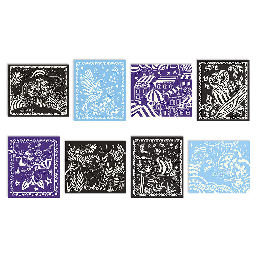 Janod Atelier - Scratch Art Glow In The Dark, Janod