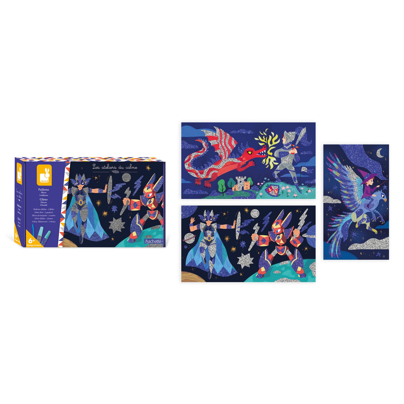 Janod Atelier Deco - Superhelden Met Glitters, Janod