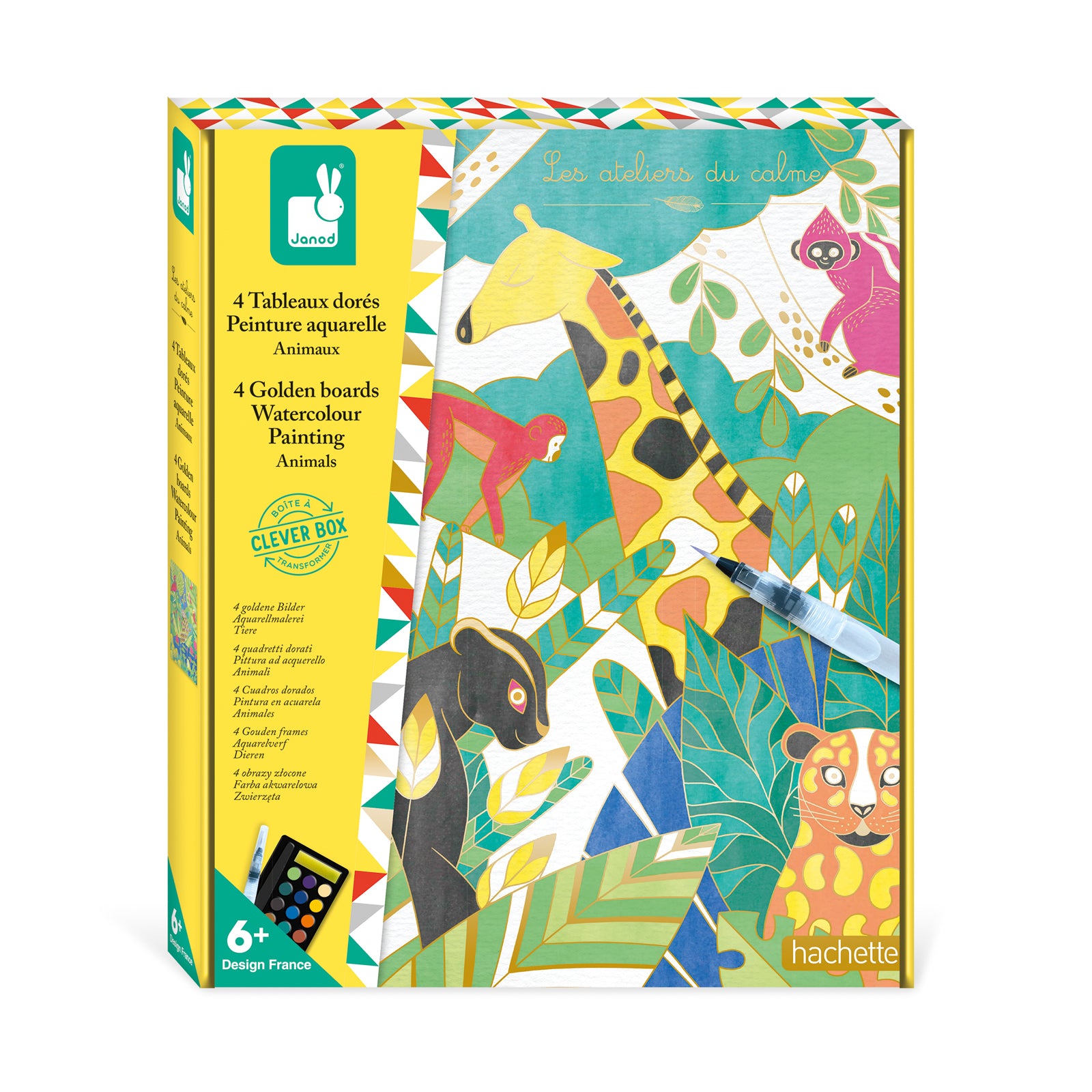Janod Atelier - Gouden Plaatje Dieren Verven, Janod