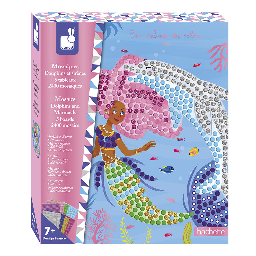 Janod Atelier - Mozaiek Dolfijnen En Zeemeerminnen, Janod