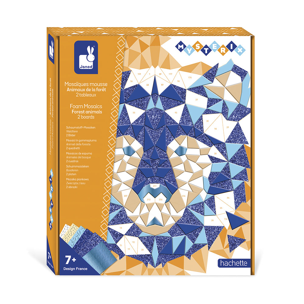 Janod Atelier Mysterix - Mozaiek Foamstickers Bosdieren, Janod