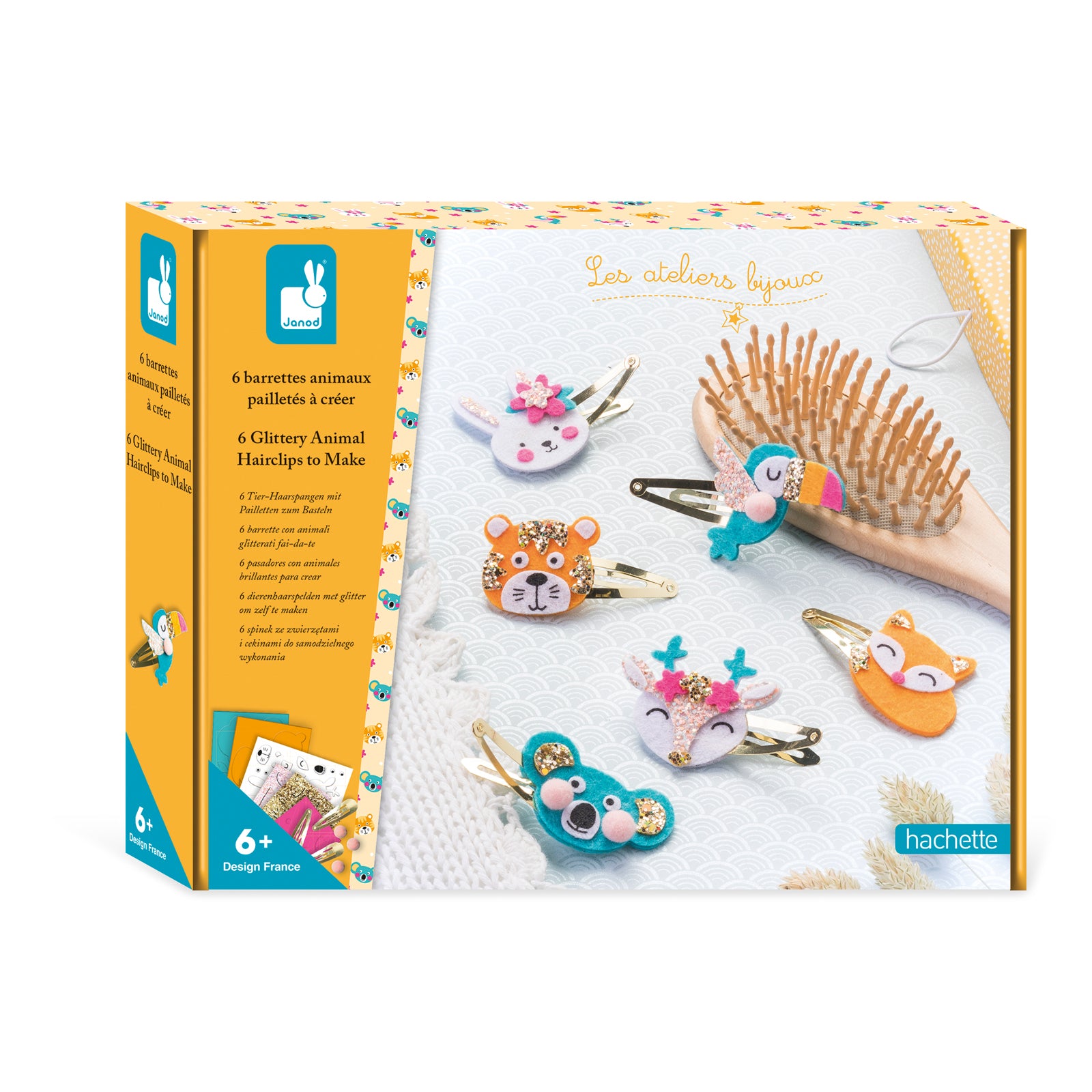 Janod Atelier Bijoux - Sieraden Maken Haarclipjes Dieren, Janod