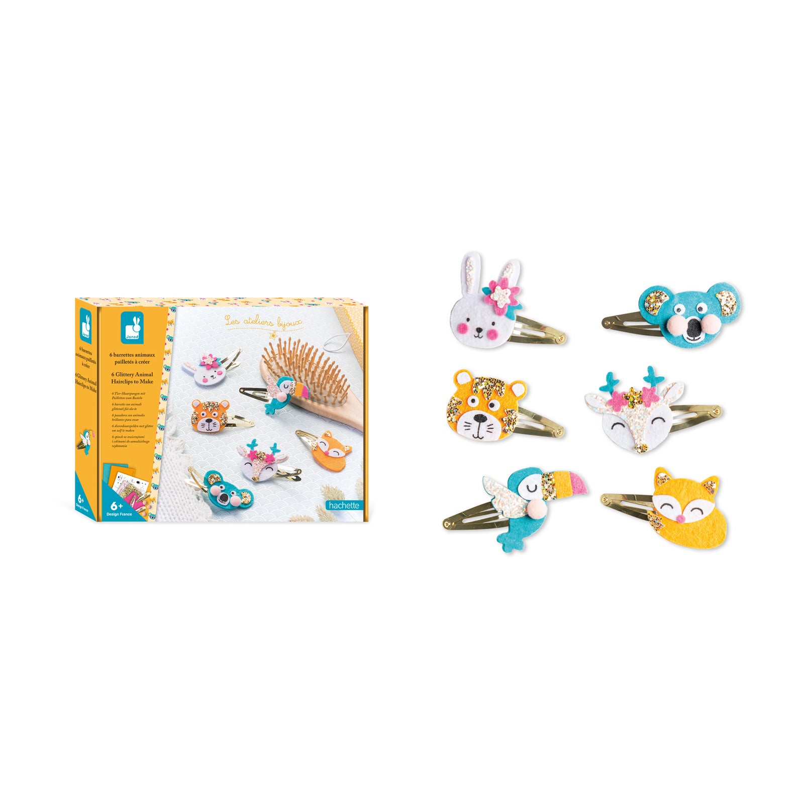 Janod Atelier Bijoux - Sieraden Maken Haarclipjes Dieren, Janod