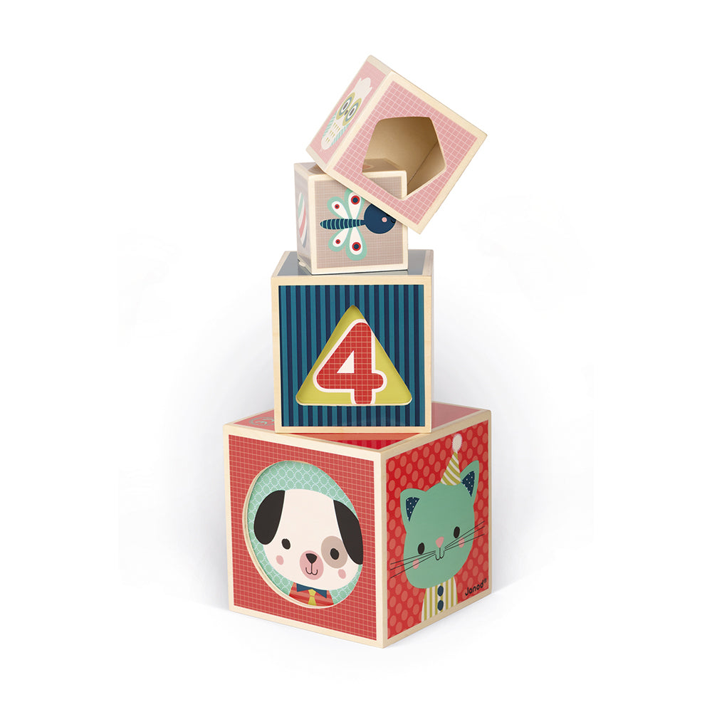 Janod Baby Forest - Stapeltoren Blokken (6), Janod