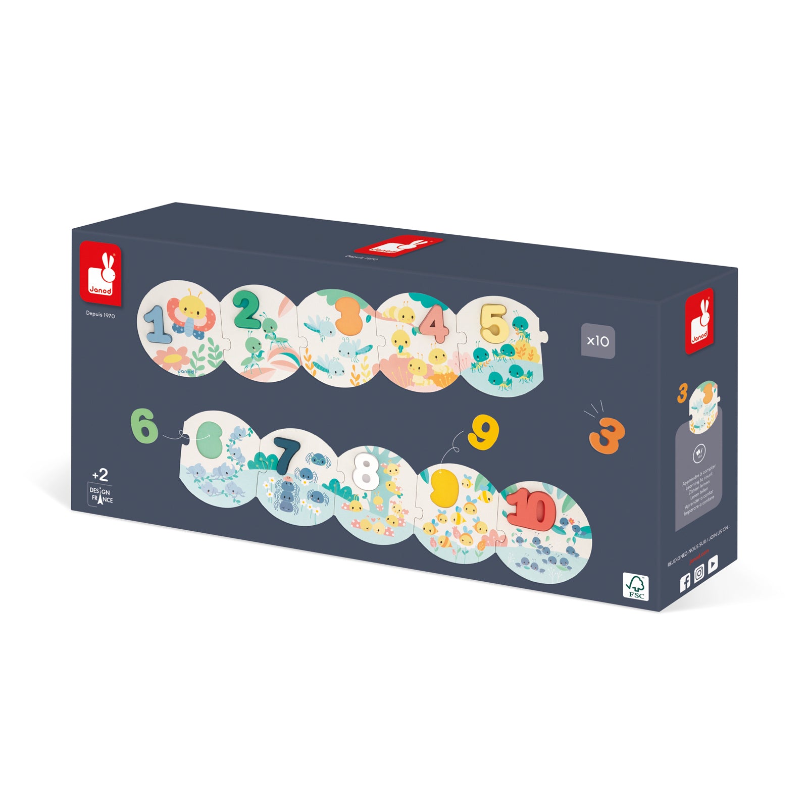 Janod Pure - Mijn Eerste Puzzel Met Cijfers, Janod