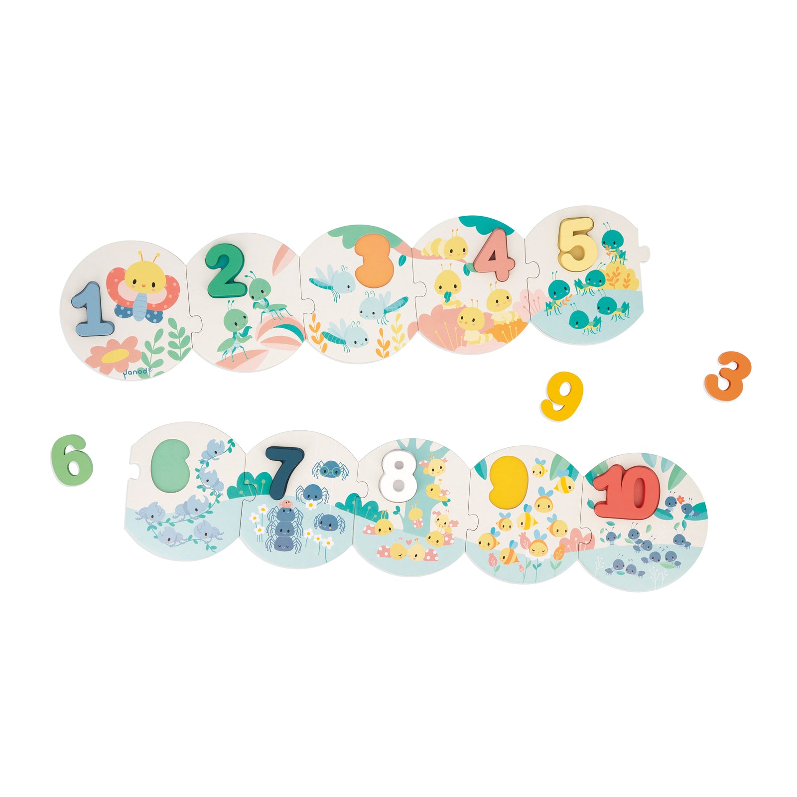 Janod Pure - Mijn Eerste Puzzel Met Cijfers, Janod