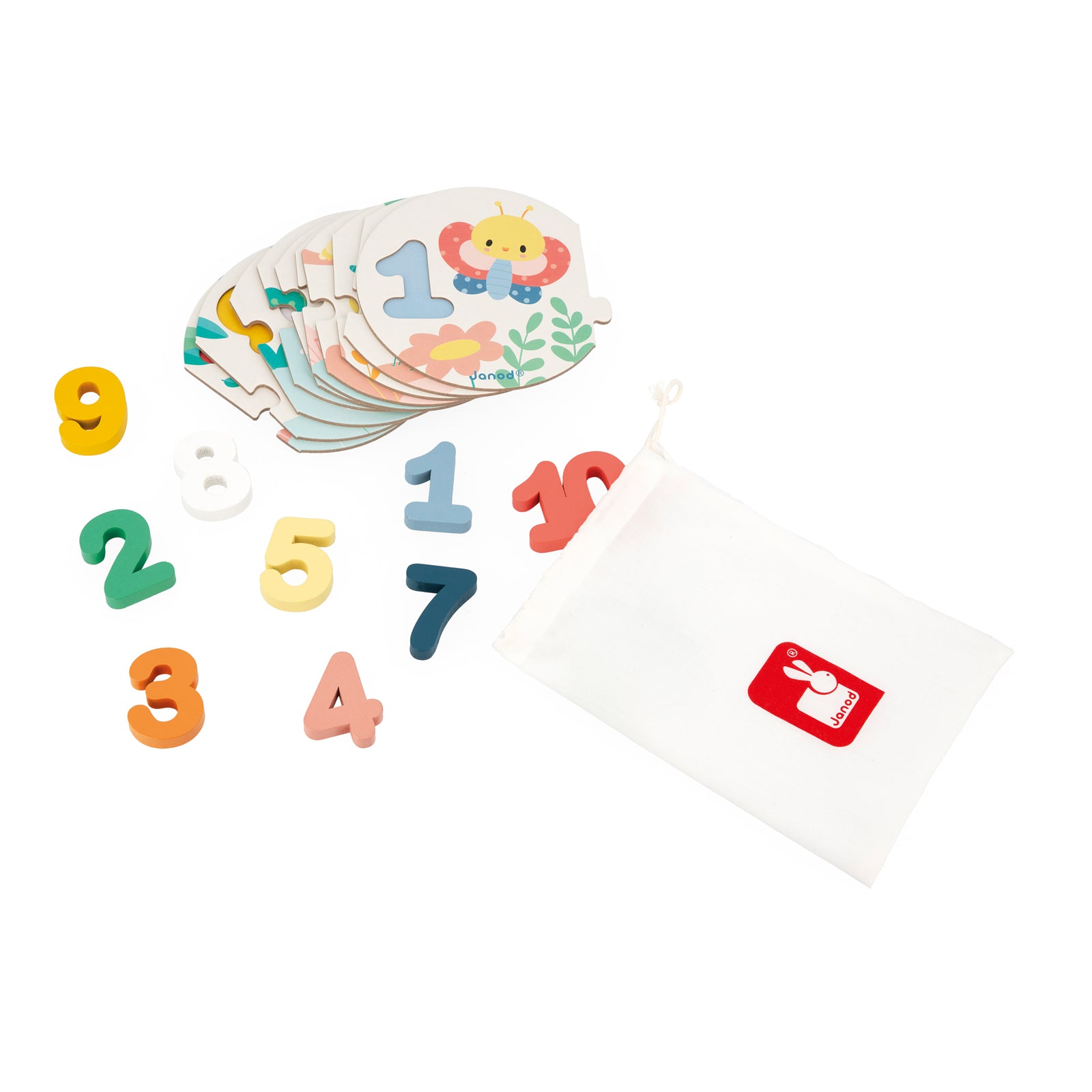 Janod Pure - Mijn Eerste Puzzel Met Cijfers, Janod