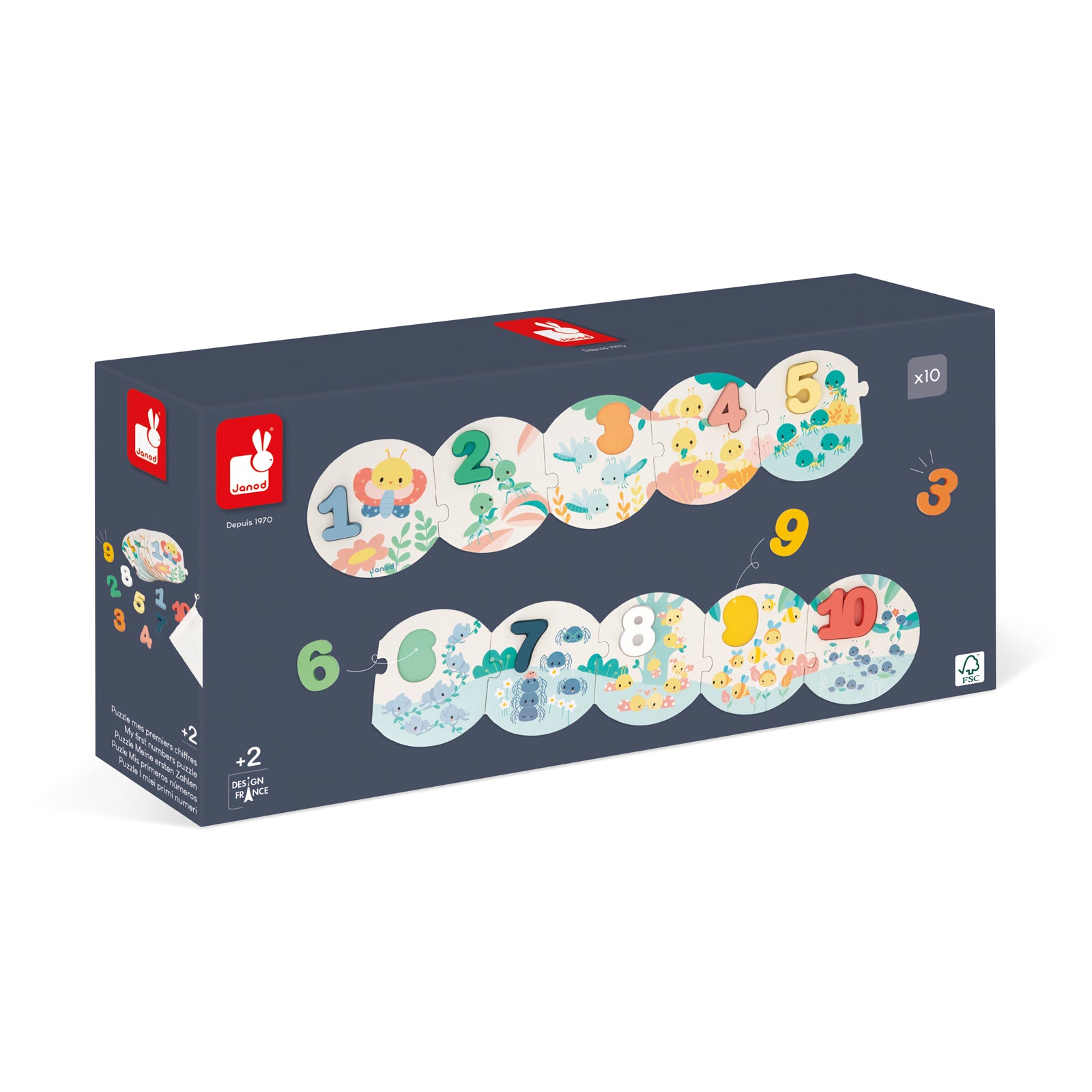 Janod Pure - Mijn Eerste Puzzel Met Cijfers, Janod