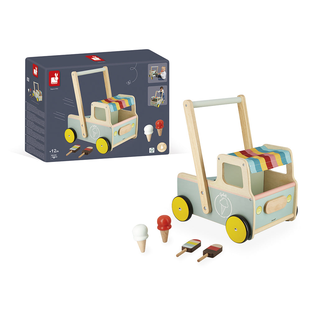 Janod - Loopwagen Ijscokar, Janod