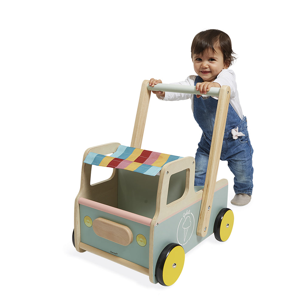 Janod - Loopwagen Ijscokar, Janod