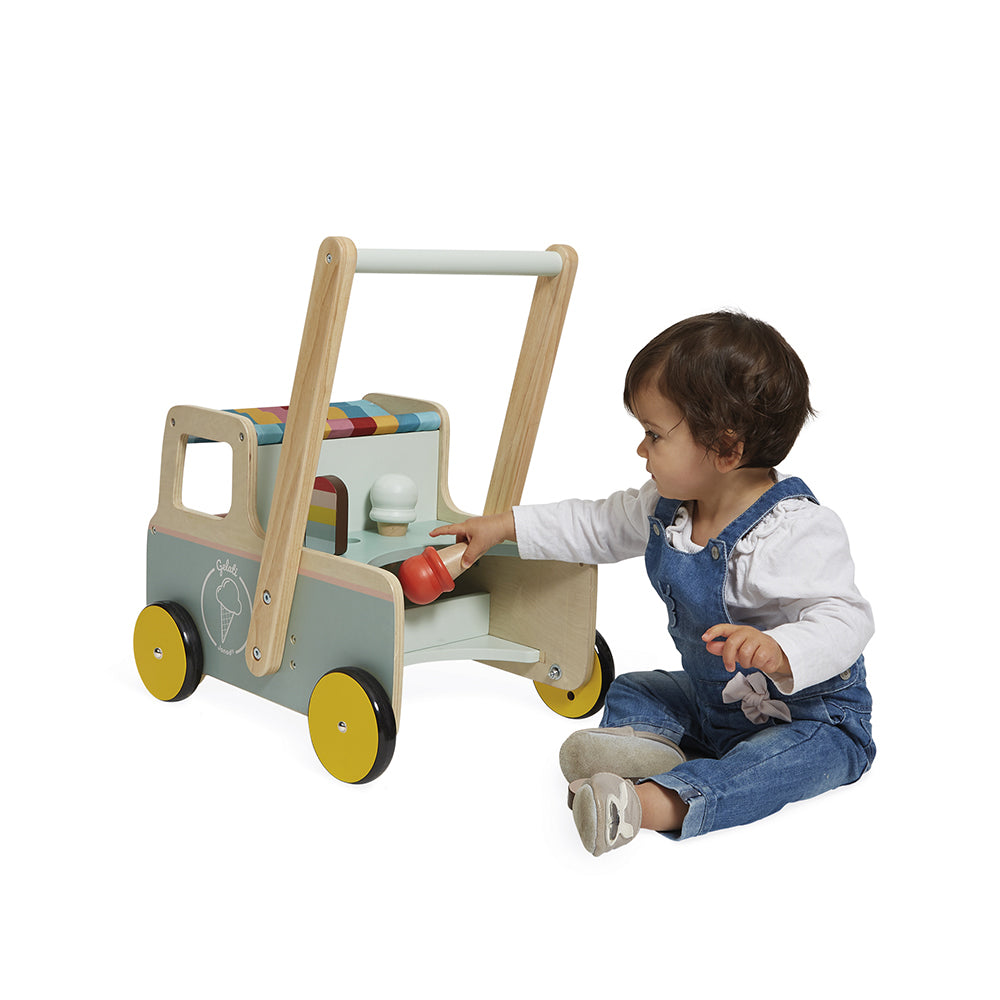 Janod - Loopwagen Ijscokar, Janod