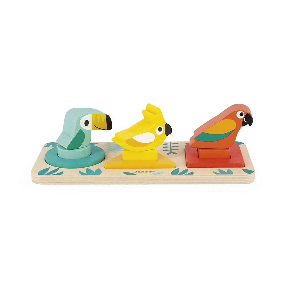 Janod Tropik - Drie Vormen Vogels, Janod
