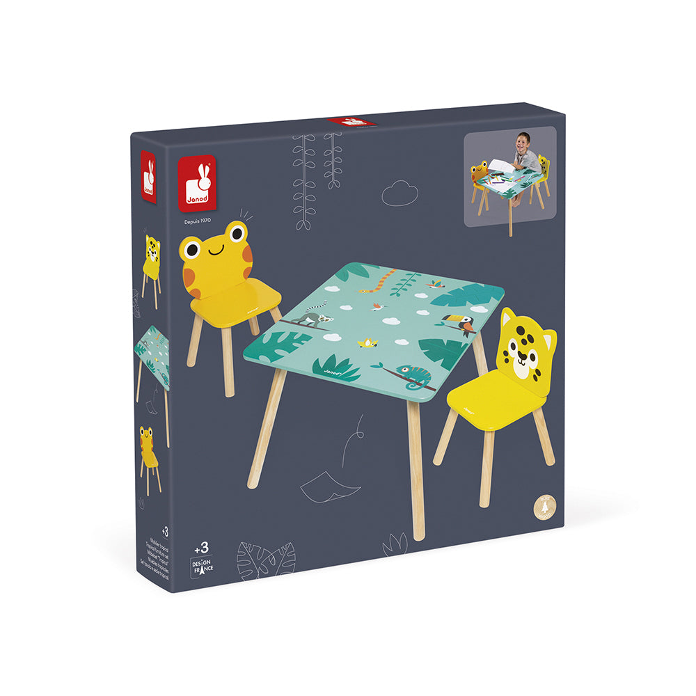 Janod Tropik - Tafel Met Stoeltjes, Janod
