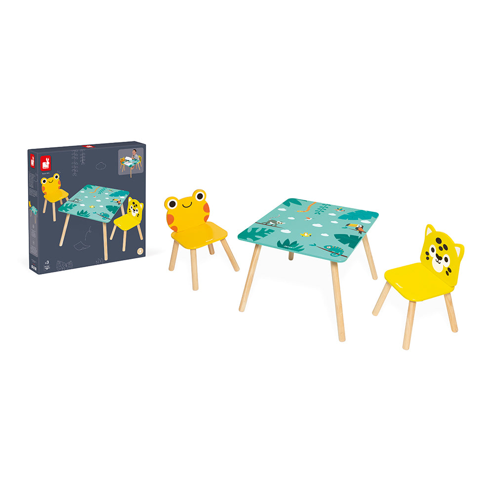 Janod Tropik - Tafel Met Stoeltjes, Janod