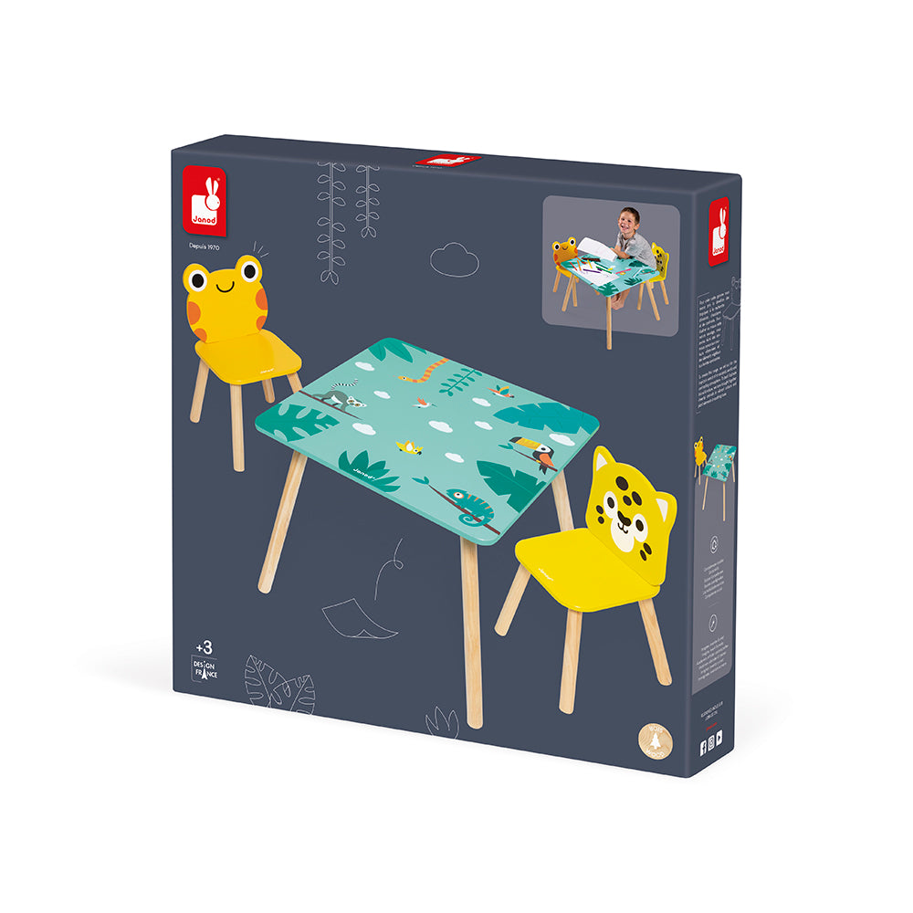 Janod Tropik - Tafel Met Stoeltjes, Janod